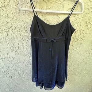 90s blue slip top in